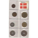 DANIMARCA set monete circolate da  25- 50 Ore - 1 - Krone - 2 - 5 - 10 - 20  Kroner anni vari Bella Conservazione